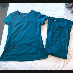 Women’s Scrub Set Brand is Purple Label Yoga